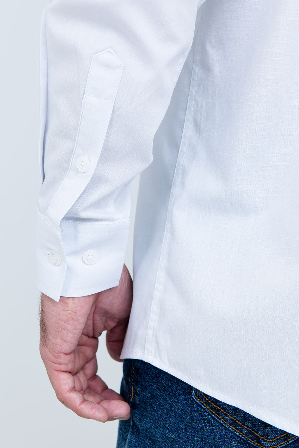 Camisa Masculina Algodão Manga Longa Branca