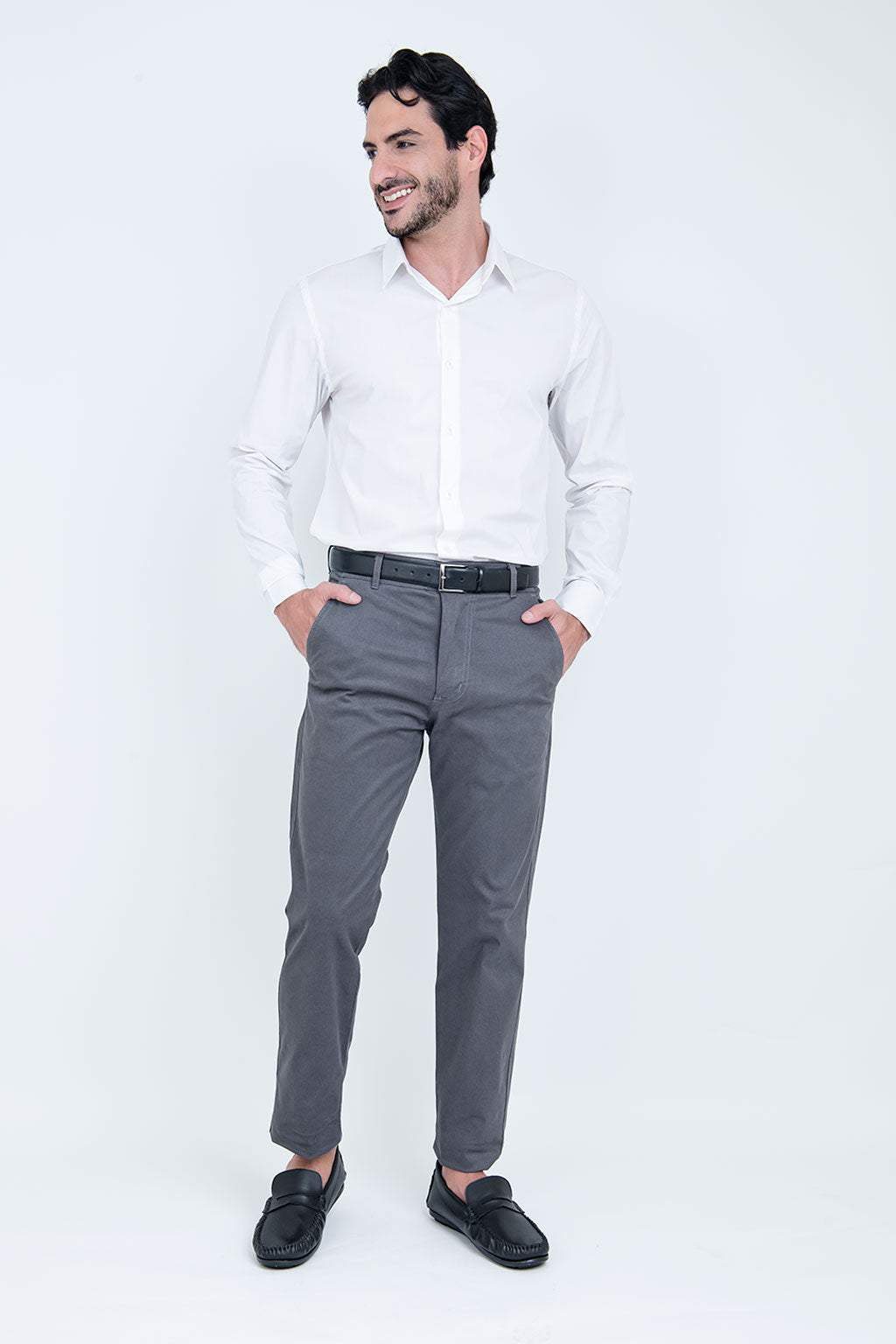Camisa Poliamida e Algodão Branca