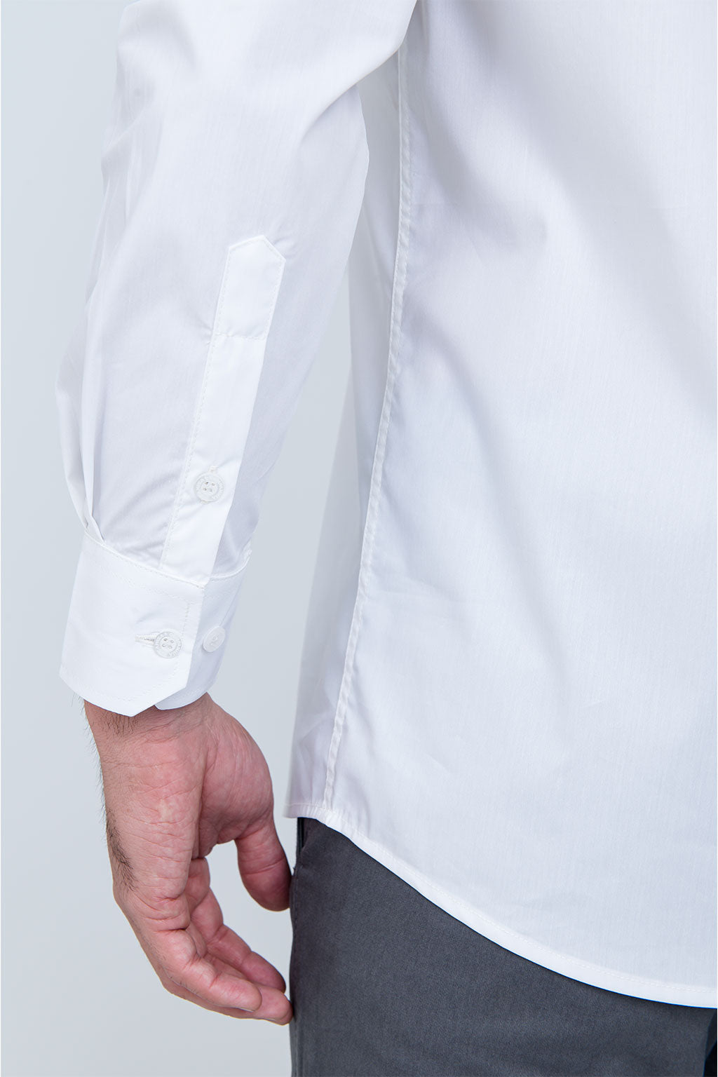 Camisa Poliamida e Algodão Branca