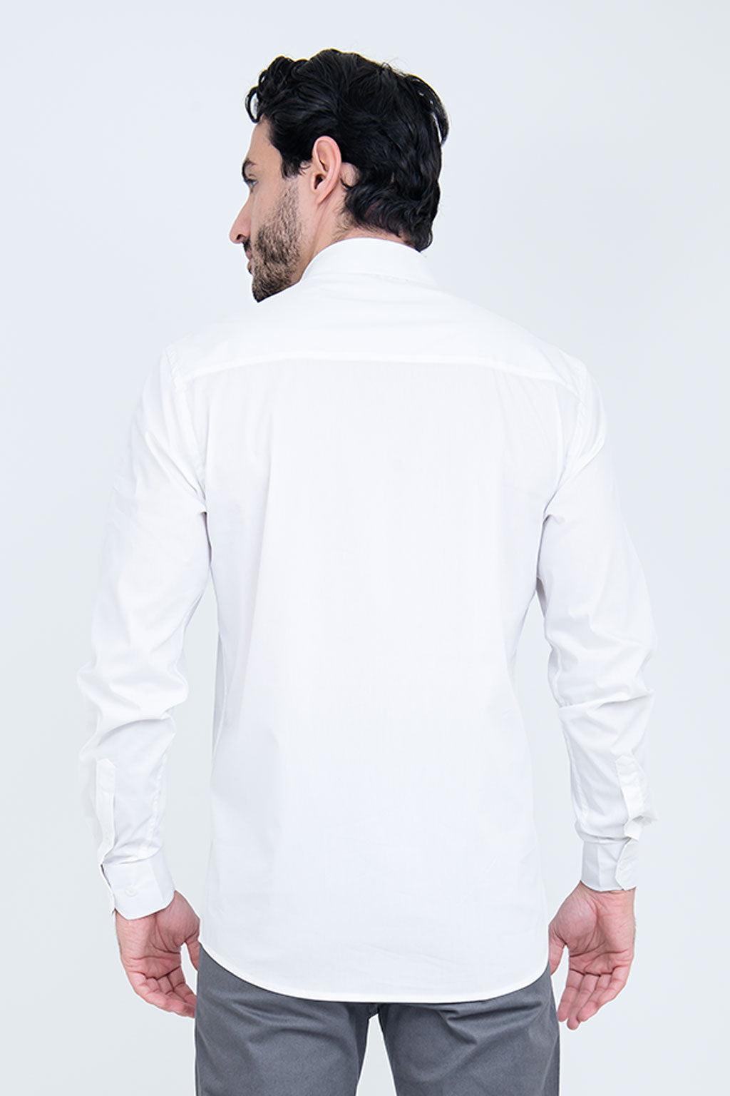 Camisa Poliamida e Algodão Branca