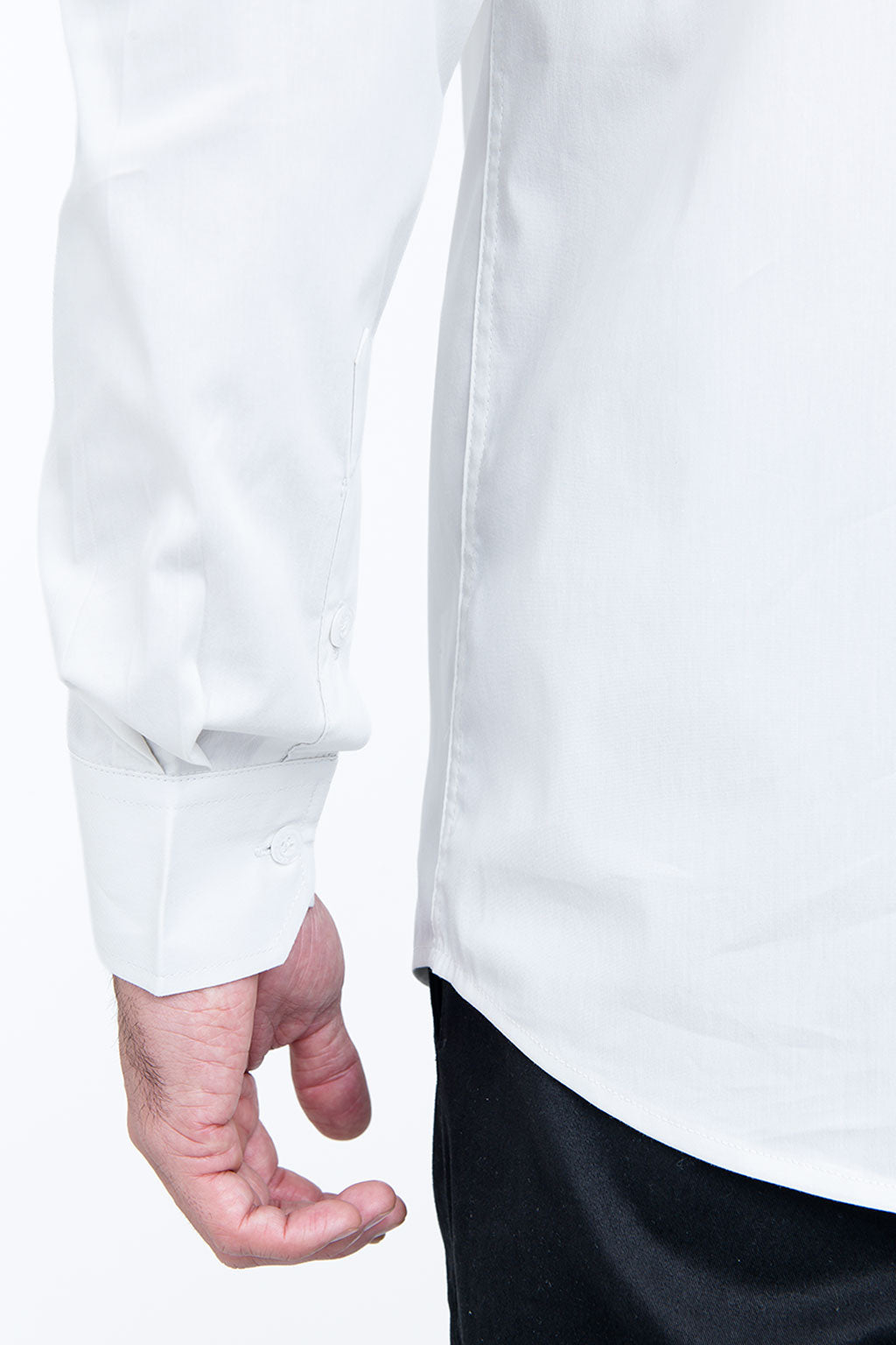 Camisa Poliamida e Algodão Cinza Claro
