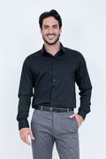Camisa Poliamida e Algodão Preta