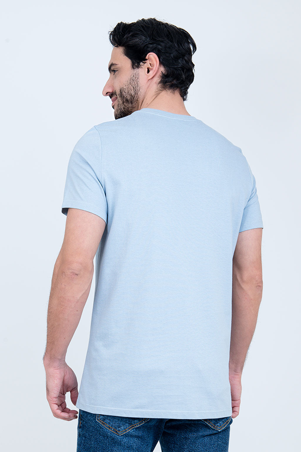 Camiseta Básica 100% Algodão Prime Azul Claro