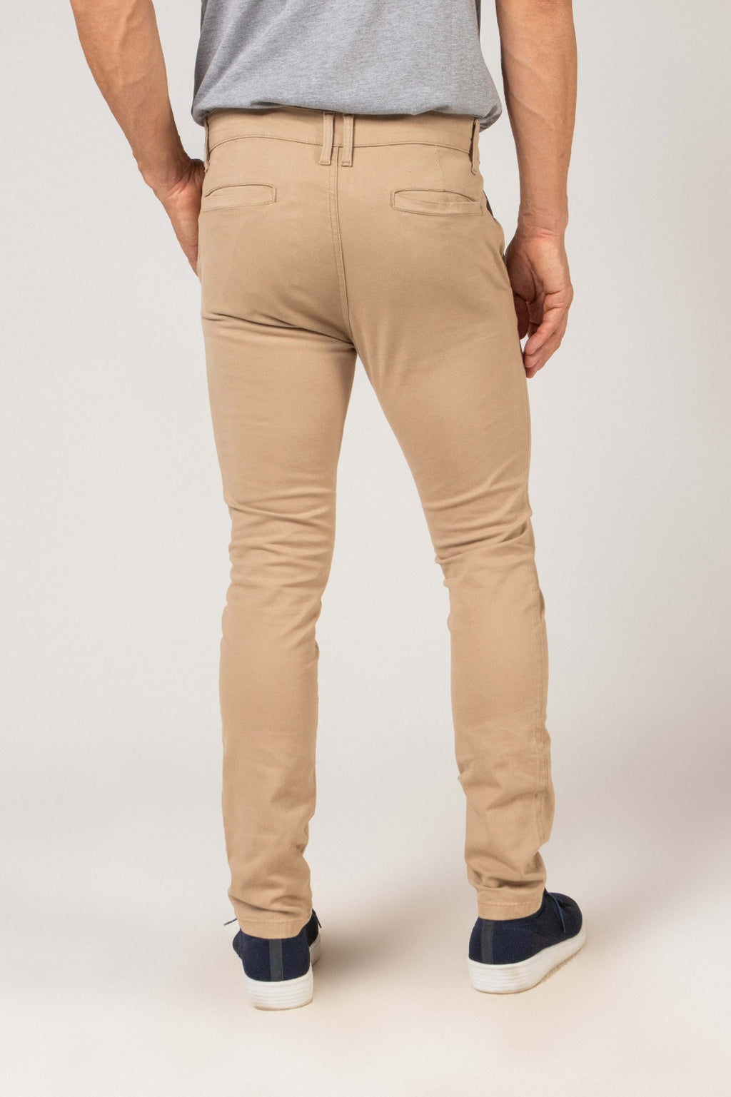 Calça Sarja Color Masculina Areia em Brim com Elastano