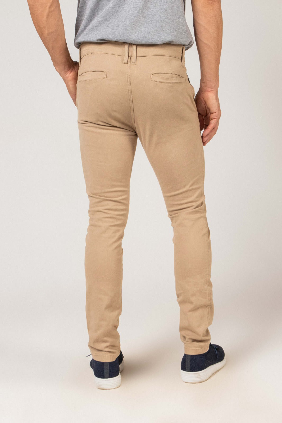Calça Sarja Color Masculina Areia em Brim com Elastano