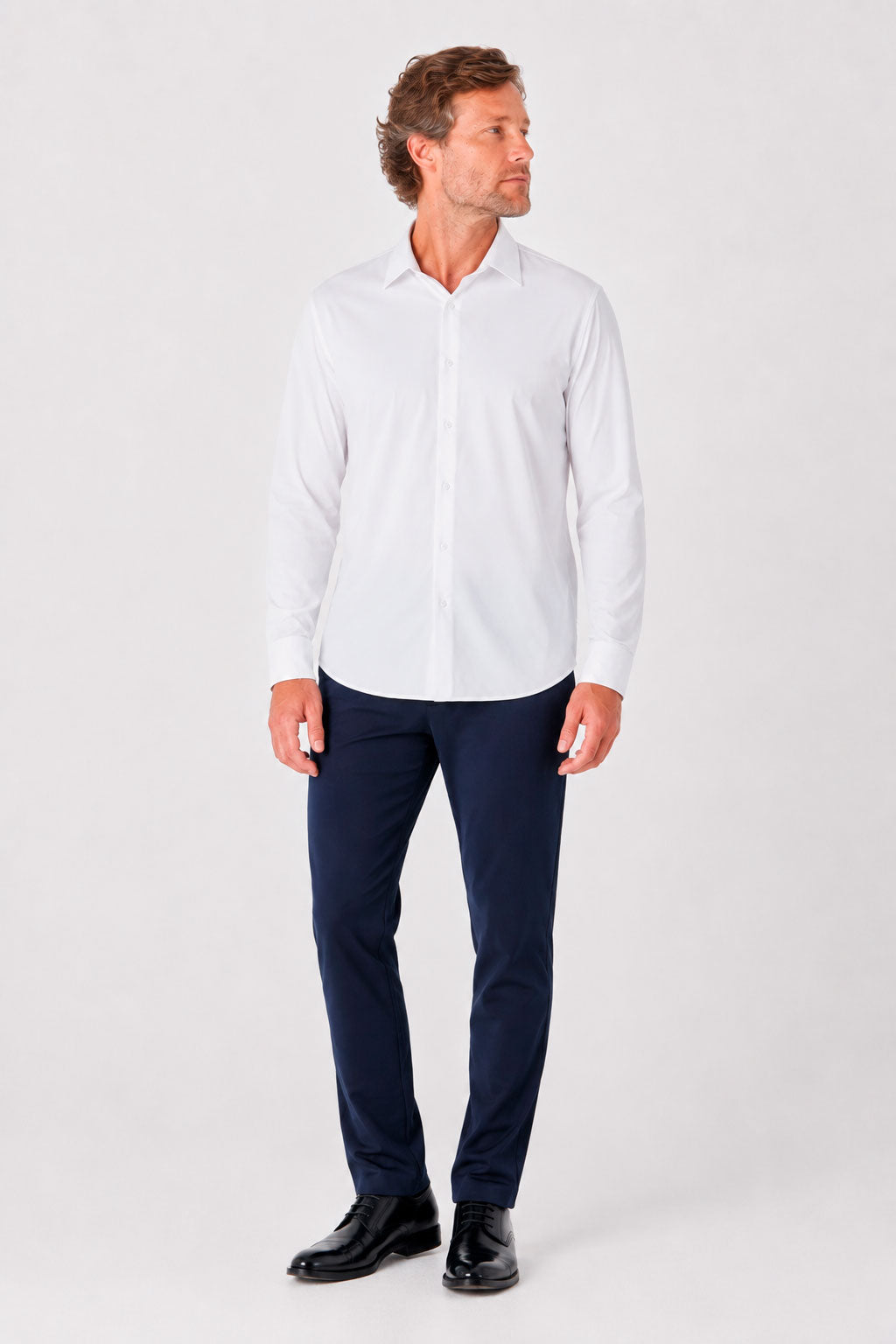 Camisa Tech Slim de Poliamida Branca
