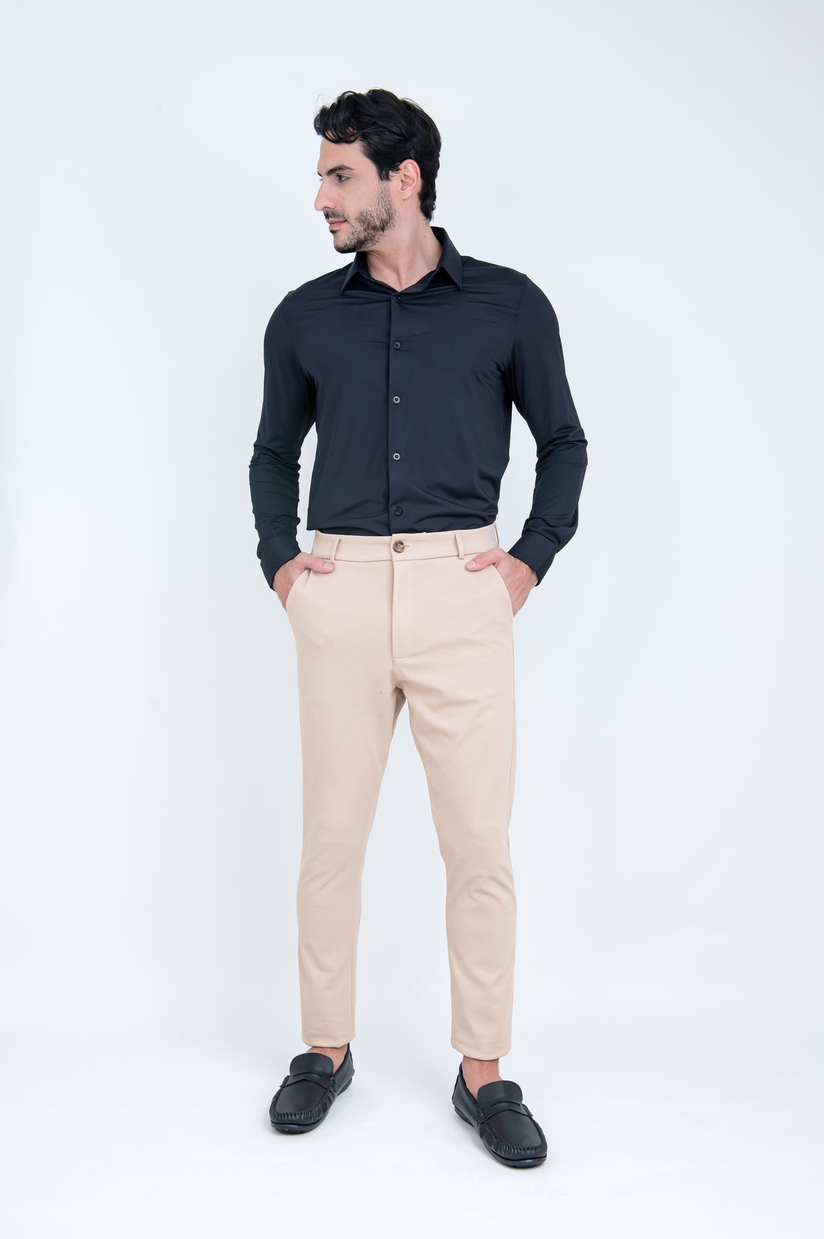Calça Masculina Poliamida Tech Alfaiataria Areia