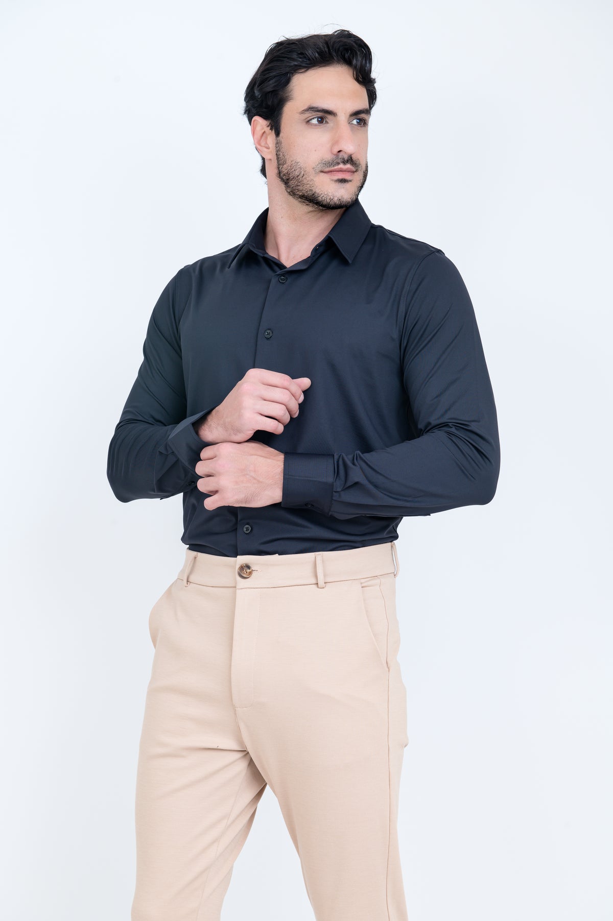 Calça Masculina Poliamida Tech Alfaiataria Areia