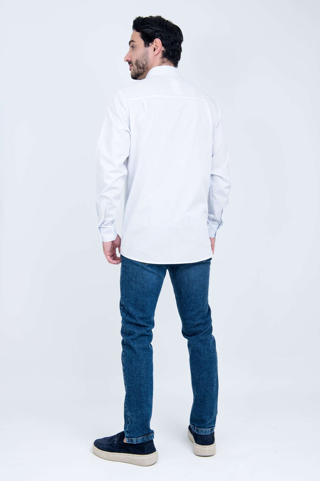 Calça Jeans Slim Masculina Stone Escuro Dark Stretch