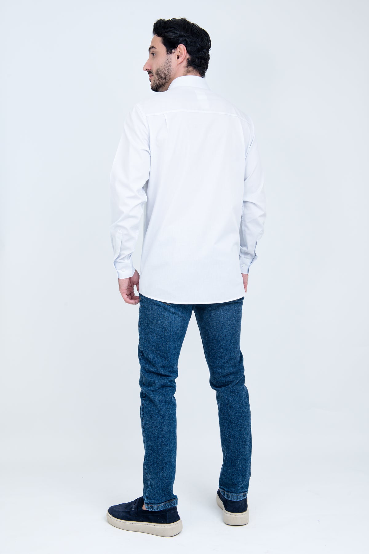 Calça Jeans Slim Masculina Stone Escuro Dark Stretch