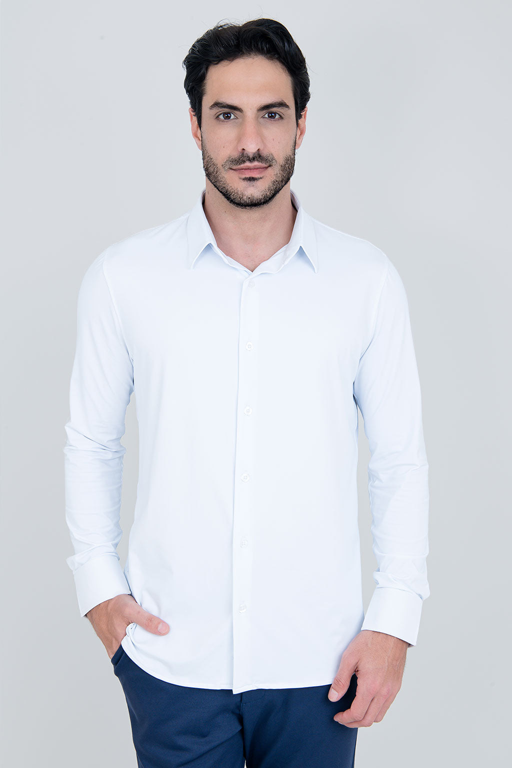 Camisa Tech Slim de Poliamida Branca