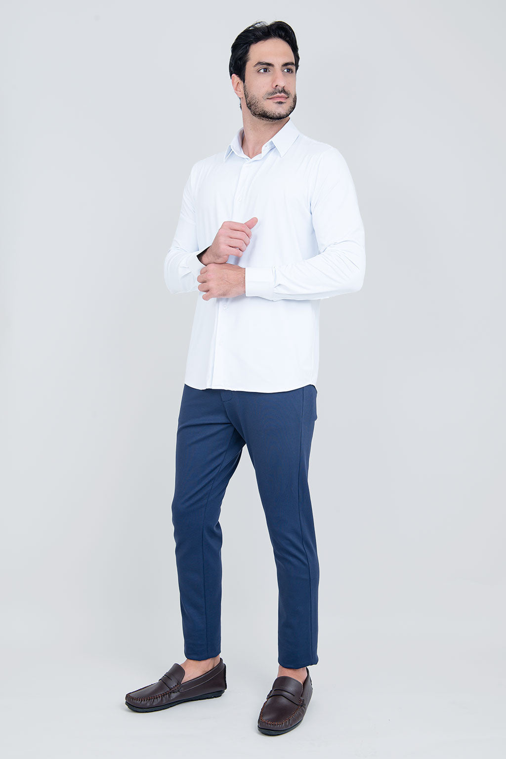 Camisa Tech Slim de Poliamida Branca
