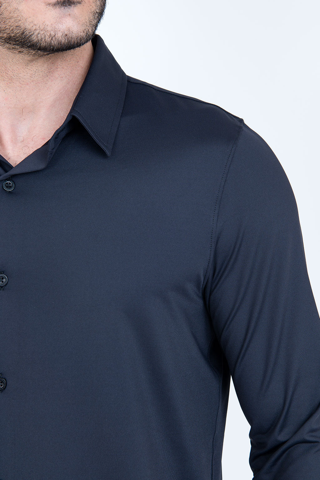 Camisa Tech Slim de Poliamida Preta
