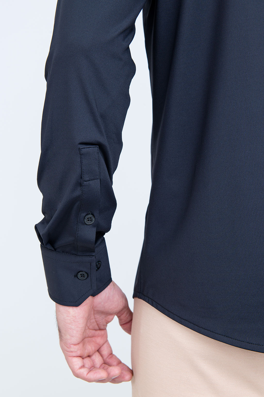 Camisa Tech Slim de Poliamida Preta