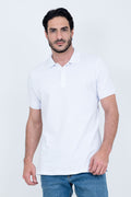 Polo Piquet Algodão com Elastano Branca