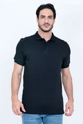 Polo Piquet Algodão com Elastano Preta