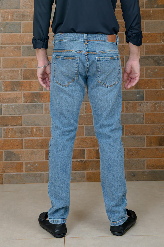 Calça Jeans Slim Masculina Stone Médio Dark Stretch