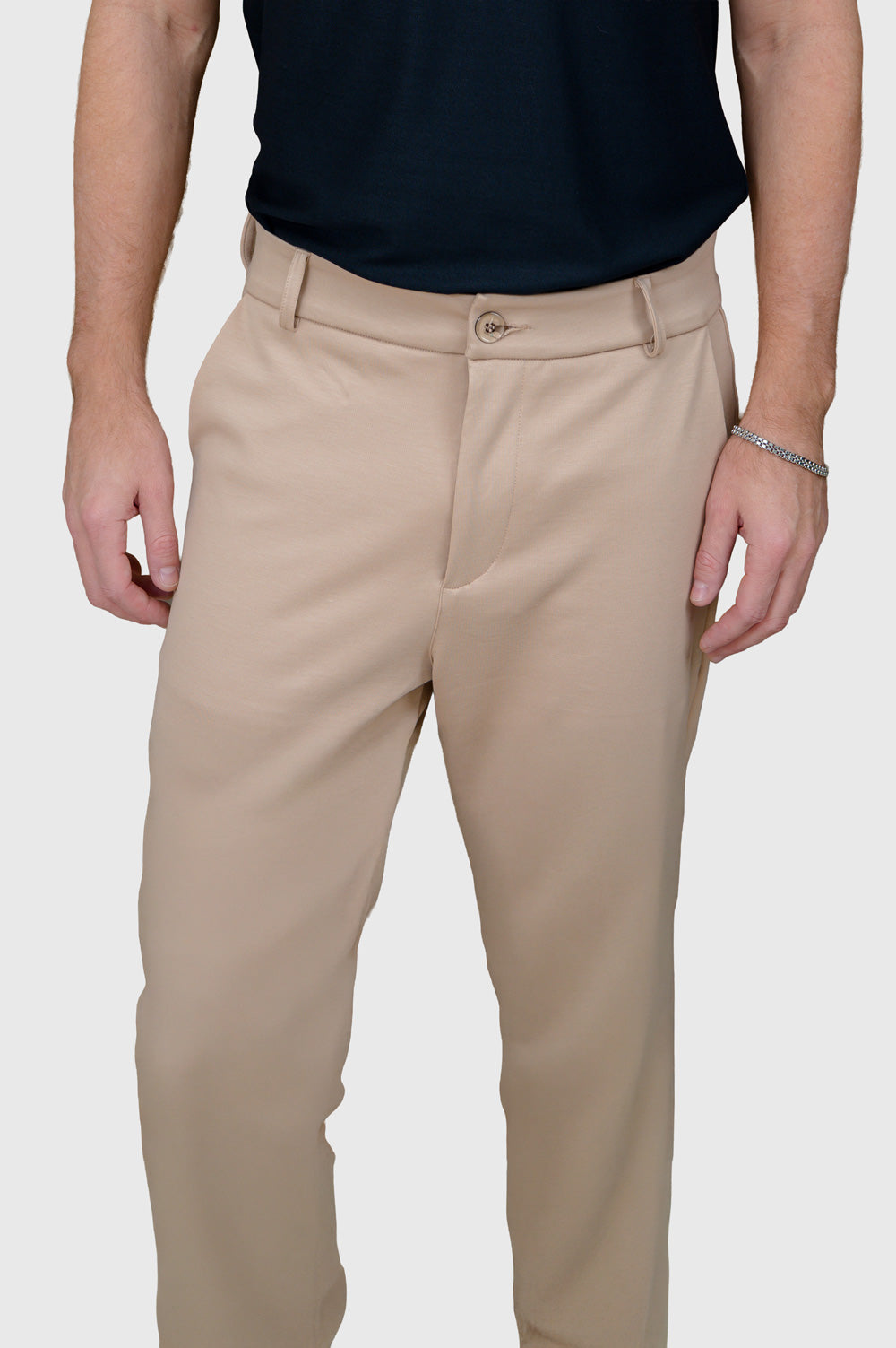 Calça Masculina Poliamida Tech Alfaiataria Areia