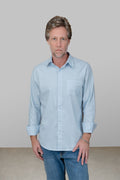 Camisa de Flanela Azul Claro