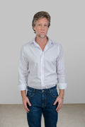 Camisa Masculina Algodão Manga Longa Branca