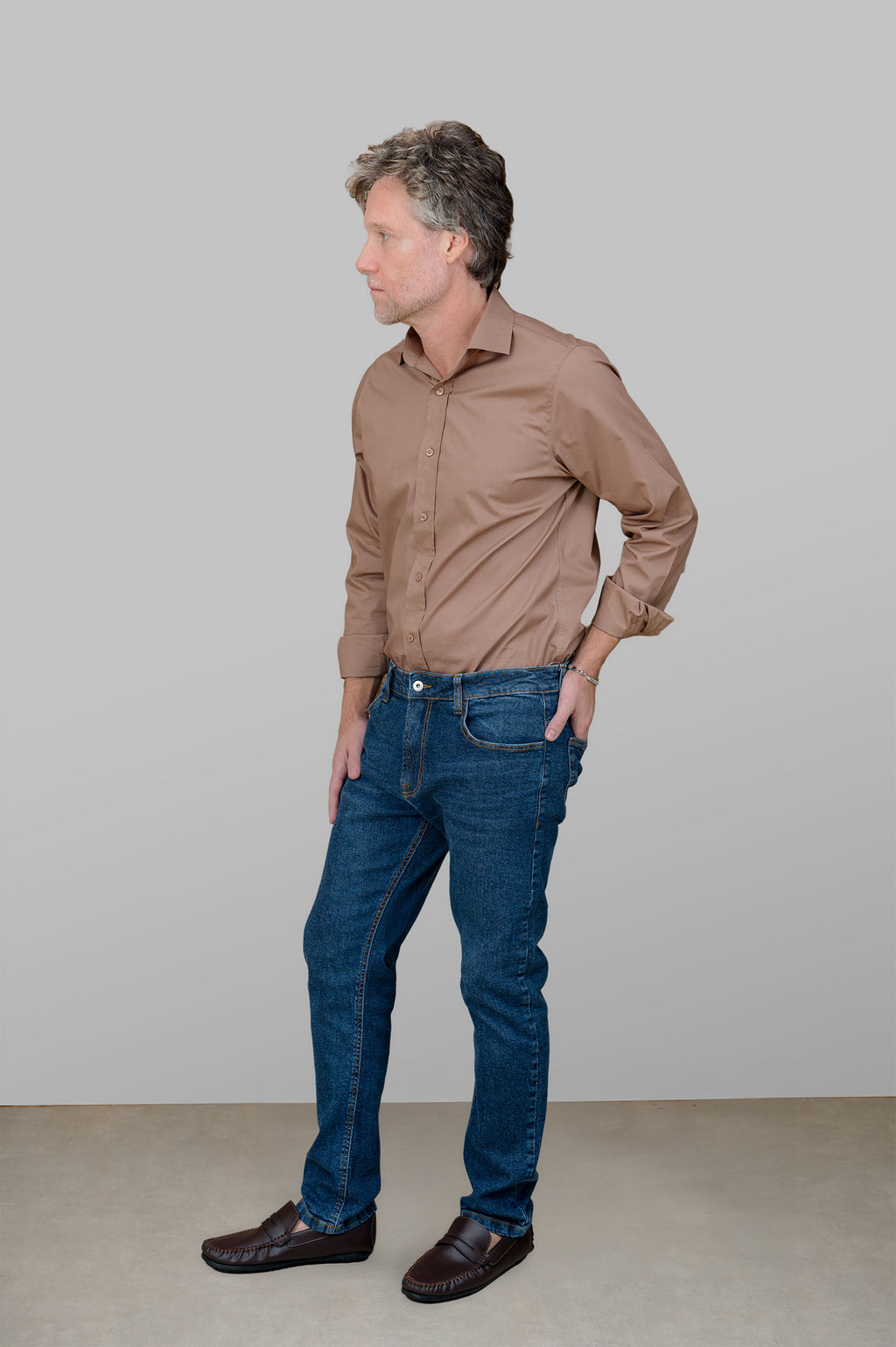 Camisa Masculina Algodão Manga Longa Castor