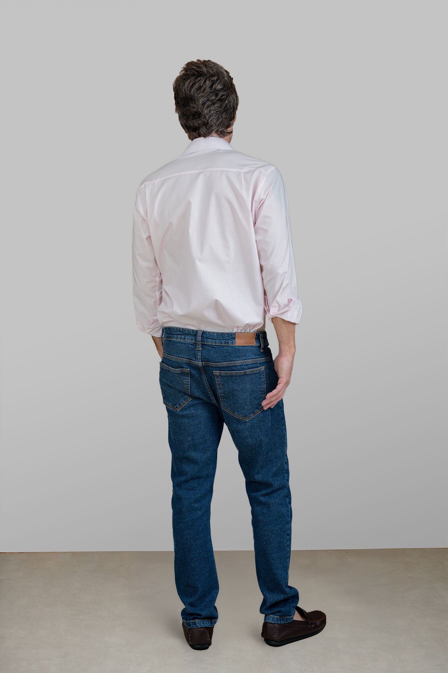 Camisa Masculina Algodão Manga Longa Rosa