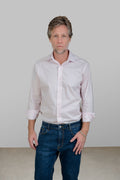 Camisa Masculina Algodão Manga Longa Rosa