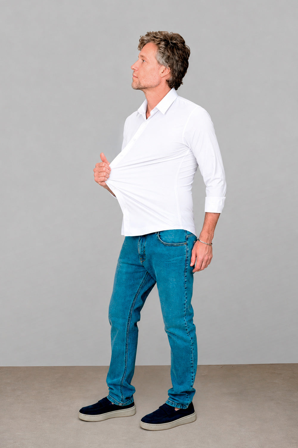 Camisa Tech Slim de Poliamida Branca