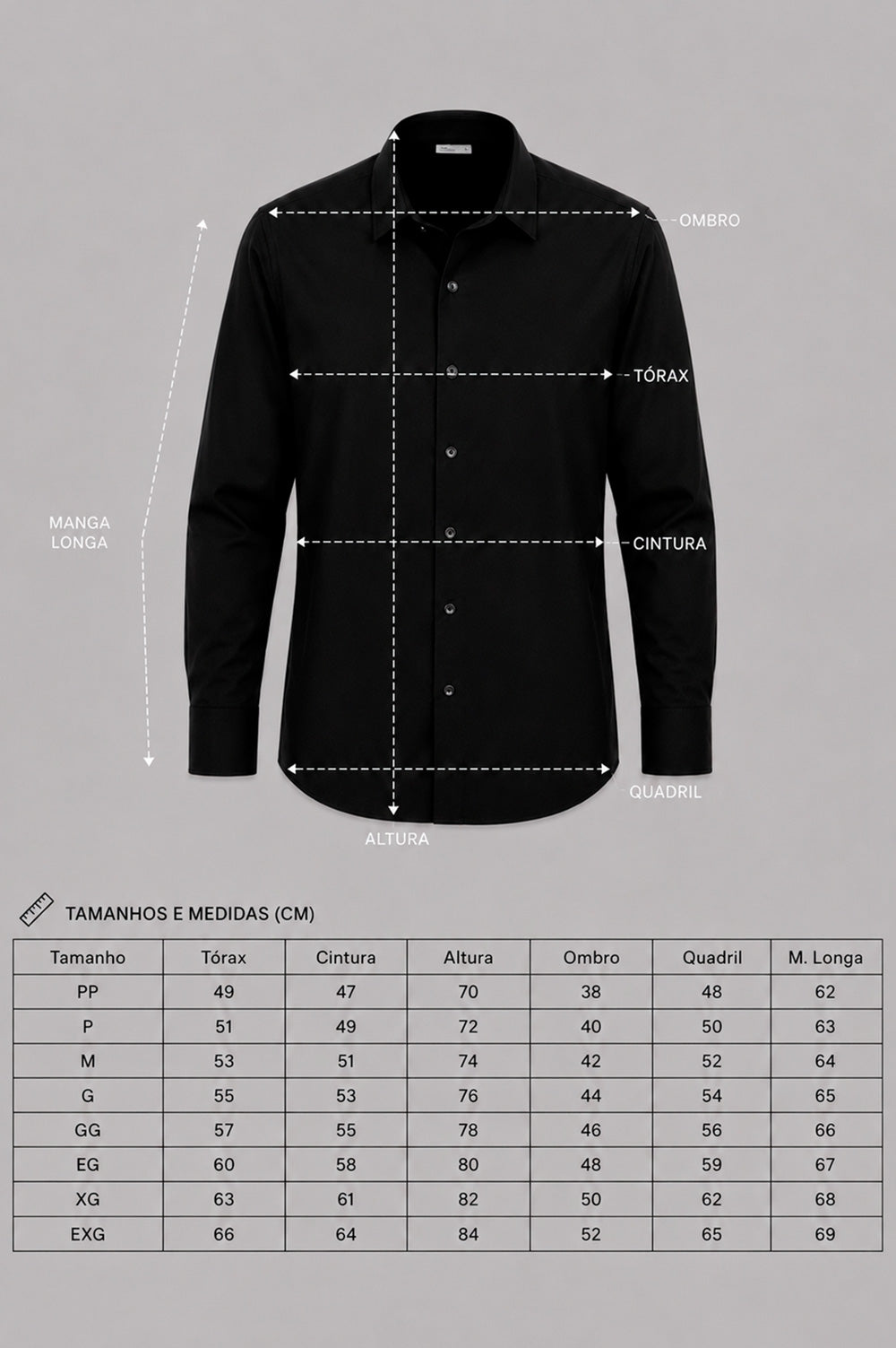 Camisa Tech Slim de Poliamida Preta