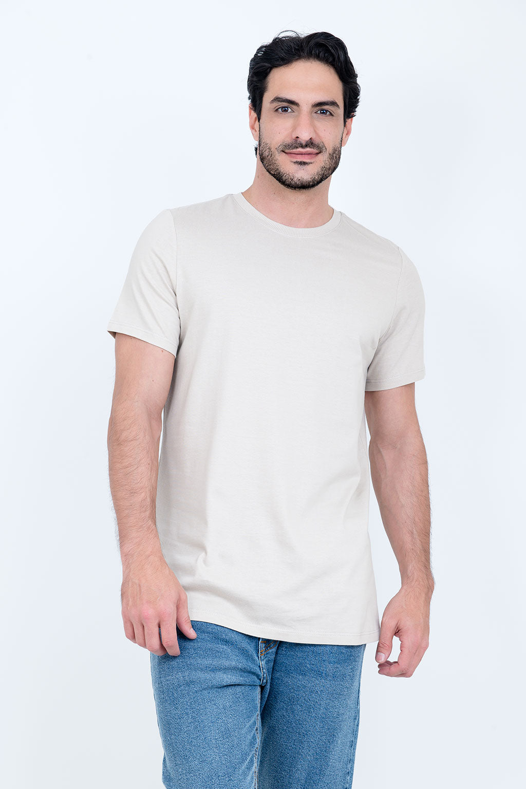 Camiseta Básica 100% Algodão Prime Bege