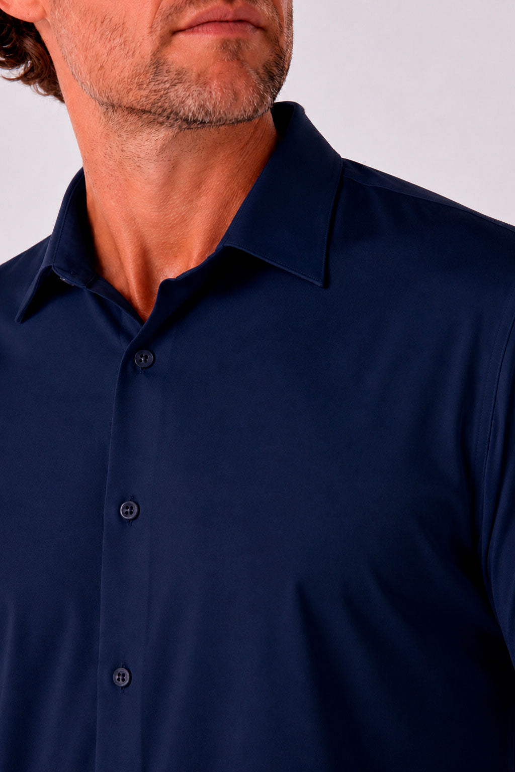 Camisa Tech Slim de Poliamida Marinho