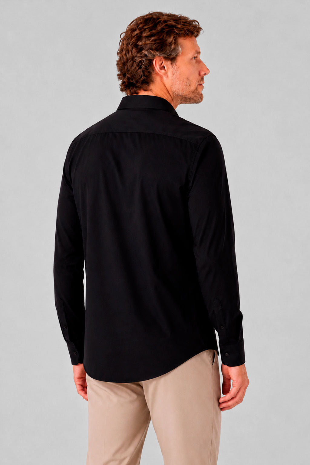 Camisa Tech Slim de Poliamida Preta
